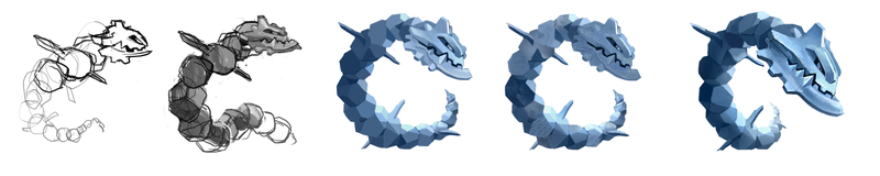 Illustration for article titled Serpentine Steelix! Â Pokemon One a Day, Series 2!